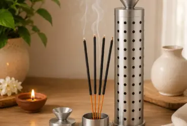 Stainless steel incense stick holder and agarbatti stand