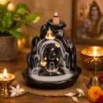 Adiyogi decorative holder designed for compatible backflow incense cones