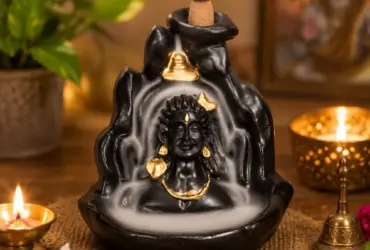 Adiyogi decorative holder designed for compatible backflow incense cones