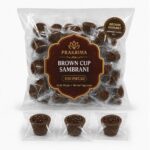 Prakrima brown cup sambrani 100-piece pack